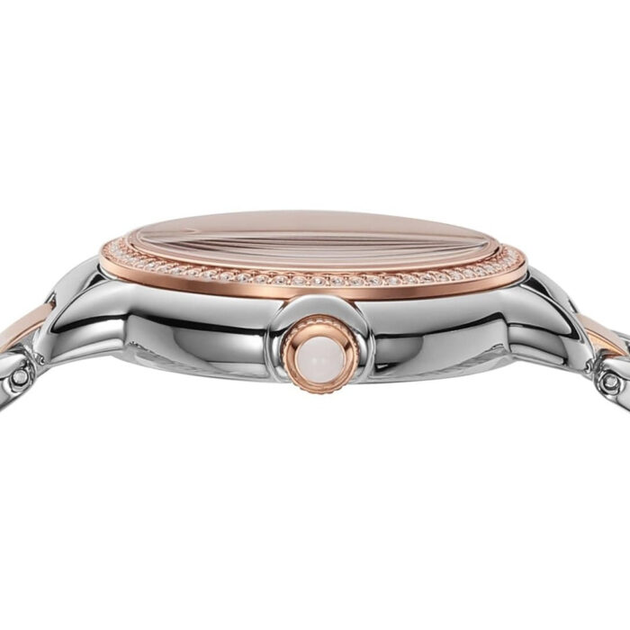 Emporio Armani Three Hand Quartz Mother of Pearl Dial Two Tone Steel Strap Watch For Women - AR11569 - Image 4